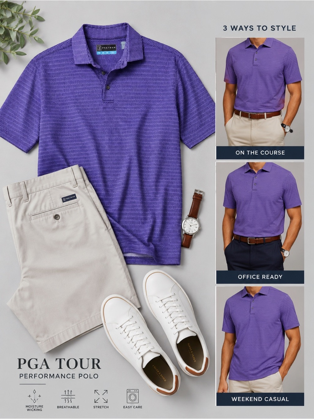 PGA Tour Peformance Golf Shirt